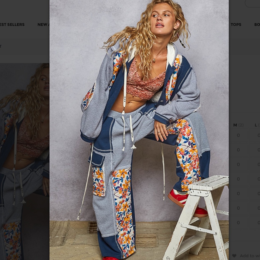 🎉 POL “ Irene 4 “ POL Relaxed Fit Quilted Pants 68 - Picture 4 of 7